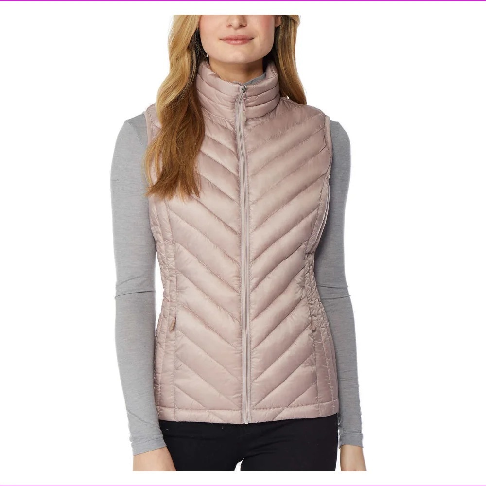 Calvin Klein Dusty Rose Quilted Packable Puffer Vest